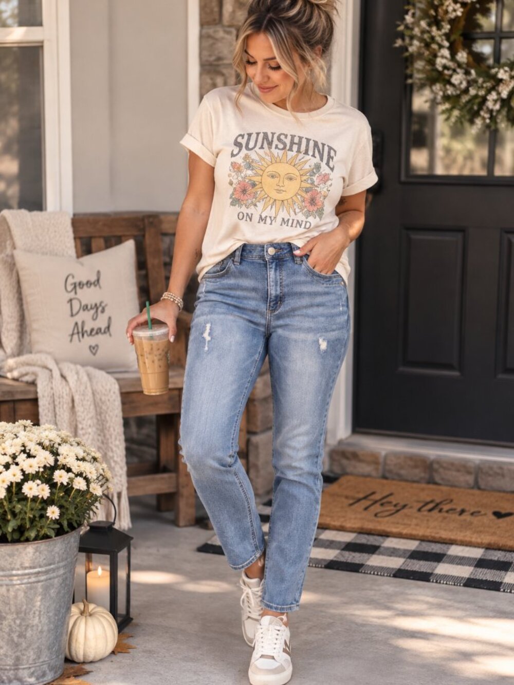 Democracy Ab Technology Light Wash Distressed Jeans Size 10